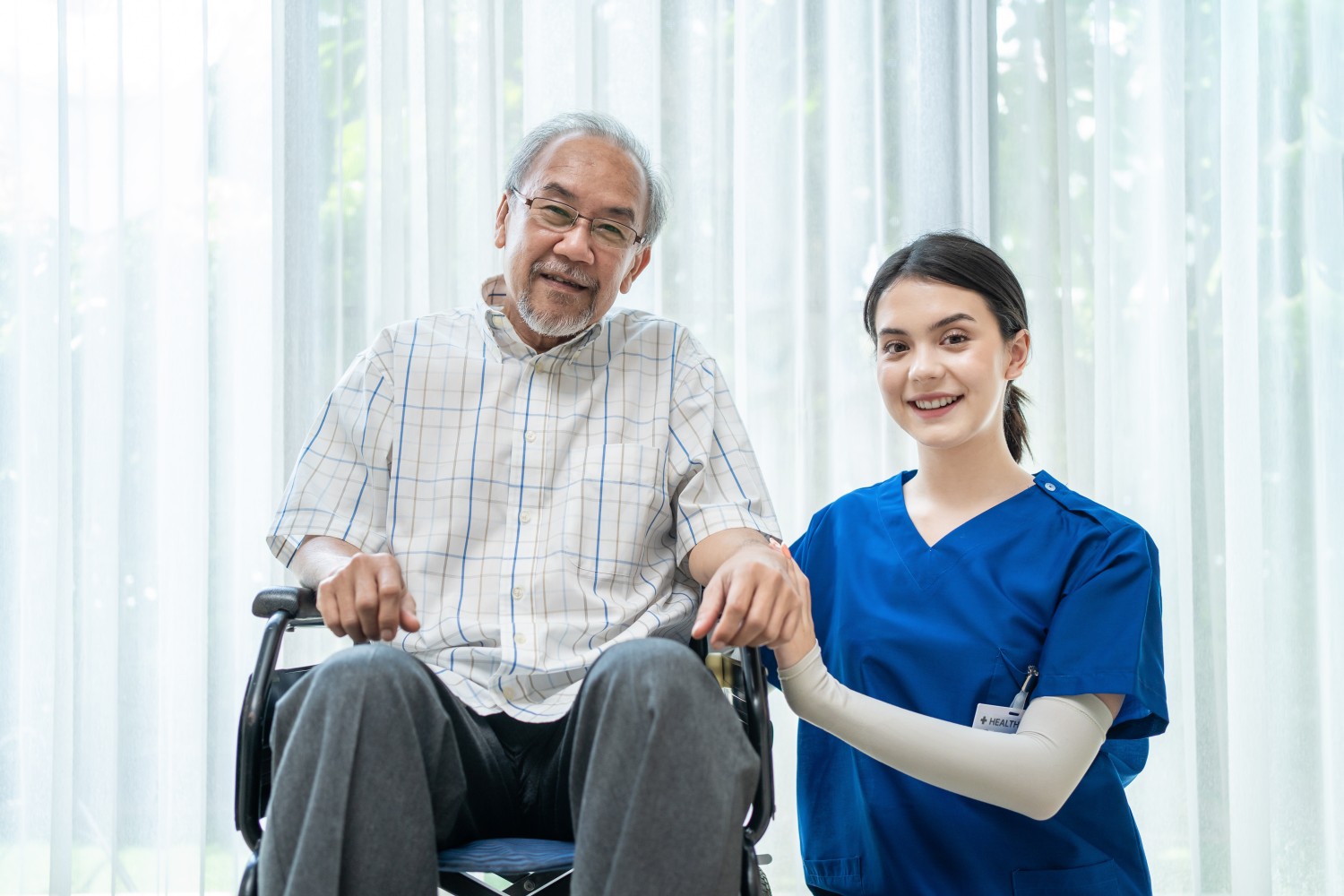 Green Home Care team member supporting a client